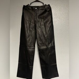 Windsor black leather pants